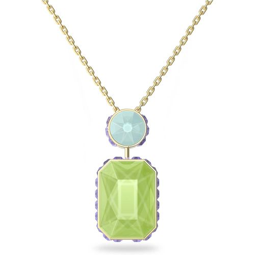 Collier Orbita,Petit,Taille Octogonale Avec Cristaux Et Placage De Ton Or,Multicolore