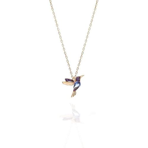 Jum-Collier Avec Pendentif Oiseau En Argent Sterling 925 Et Zircone