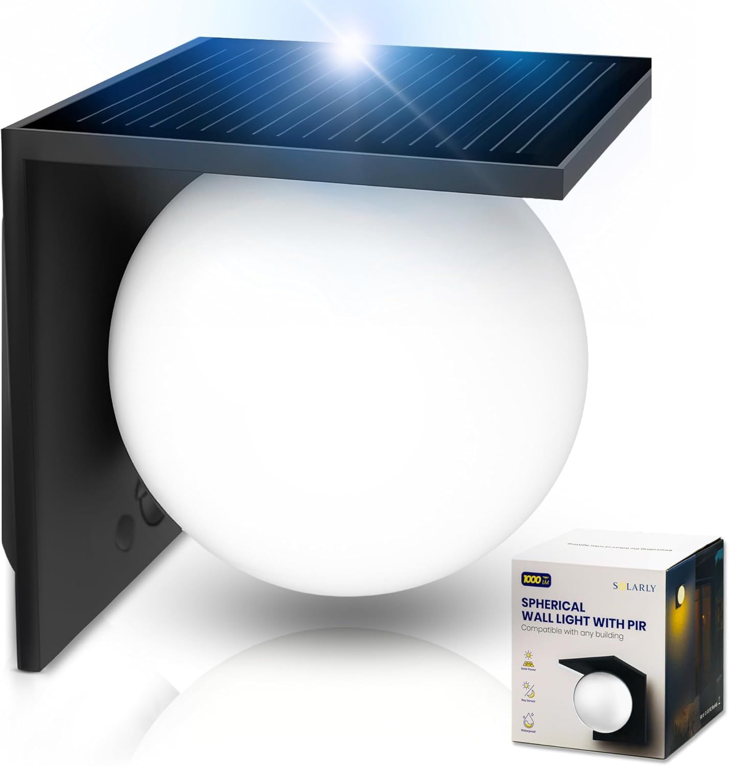 Lampe Solaire Exterieur, 5700K Lampe Solaire Exterieur Detecteur De