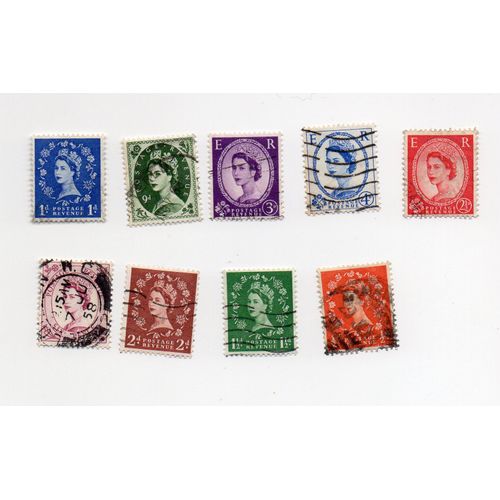 Royaume-Uni- Lot De 9 Timbres Oblitérés Reine Elizabeth