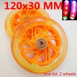 Roue De Scooter Clignotant 120x30mm 120 Mm Portant Abec-9 La Viande Épaisse De Roue De Haute Qualité-Uk Plug-120x30 Orange