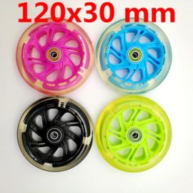 Roue De Scooter Clignotant 120x30mm 120 Mm Portant Abec-9 La Viande Épaisse De Roue De Haute Qualité-Uk Plug-Black Set