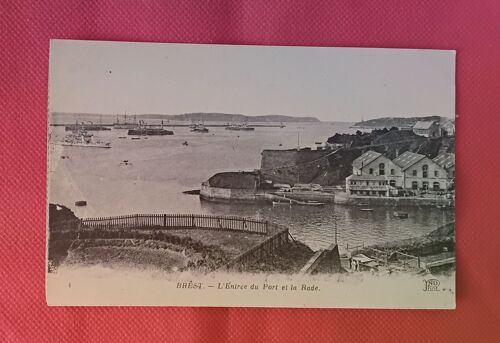 Carte Postale Ancienne Brest : L’Entrée Du Port Et La Rade