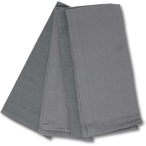 Lot De 4 Torchons De Vaisselle,Anthracite,45 X 70 Cm,100 % Coton,Certifiés Öko-Tex Standard 100,Absorbants,Durables