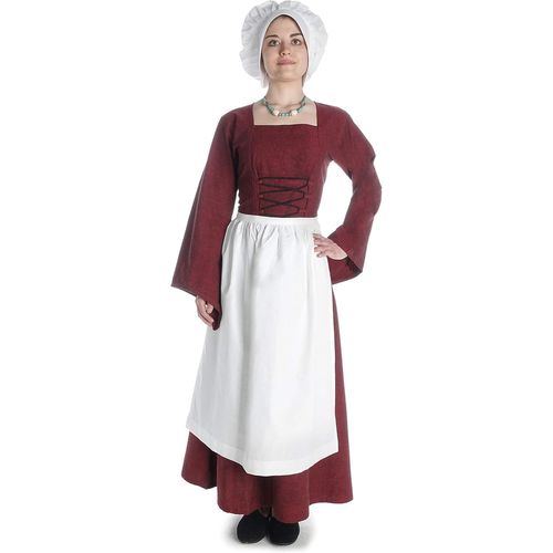 Tianyi-Tablier Médiéval En Coton Marron, Rouge, Vert, Beige, Blanc