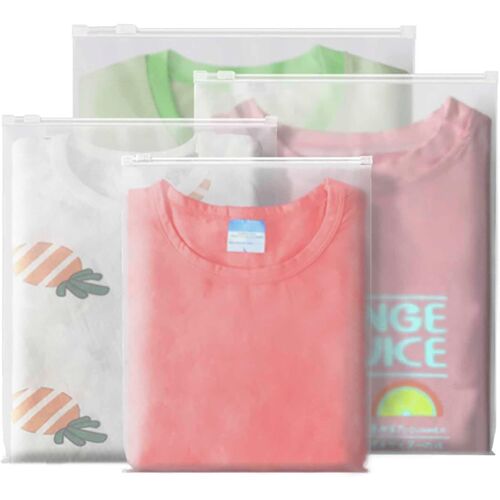 Sjzg-Lot De 50 Grands Sacs À Fermeture Éclair Pour Vêtements - 40 X 30 Cm - En Plastique - Réutilisables - Imperméables - Avec Fermeture À Glissière - Pour Vêtements, Chaussures, Cosmétiques
