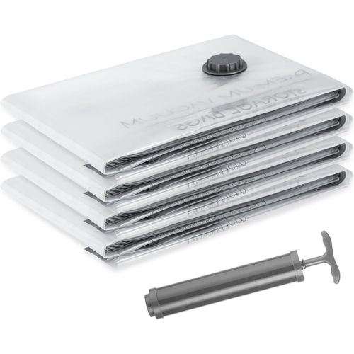 TIANYI-Lot de 4 sacs sous vide pour couettes, 90 x 130 cm, sacs sous vide, pour vêtements et couvertures, sacs de rangement, économiseur d'espace, sacs sous vide, sacs à vêtements