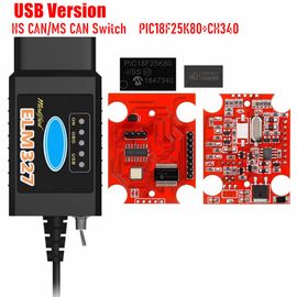 Elm327 V1.5 Outil De Diagnostic De Voiture,Scanner Pour Ford Forscan Switch Obd Obd2,Usb Hs-Can/Ms-Can,Ftdi/Ch340,Elm 327 - Type Usb Ch340