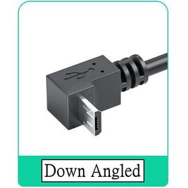 Câble Micro USB mâle vers USB mâle,résistant,angle droit 90 °,5m/3m,pour recharge et transfert de données- Down Angled-0.5m