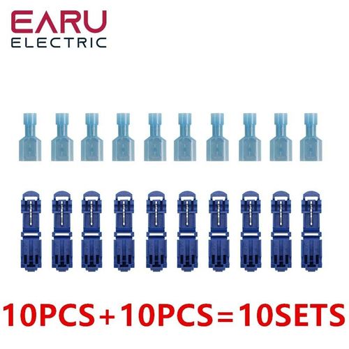 Connecteur de câble électrique rapide en T,borne de fil de verrouillage d'épissure instantanée,borne de fil - [T2]-20PCS(10SETS)