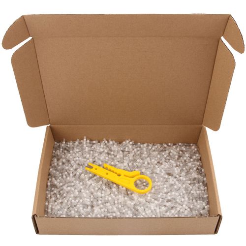 100   5000 pièces politiquement als thermorétractable soudure manchon isolé électrique bout à bout - [White AWG 26-24]-200PCS