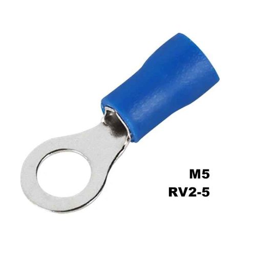 Connecteur de fil de câble électrique isolé bleu,anneau de M3-M8 RV2,CriAJTerminal,IER 14AWG,100 pièces,50 pièces,10 - [RV2-5]-50pcs