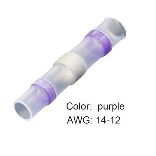 Connecteurs de fil thermorétractables SST21,manchon étanche,bout à AWG22-18,épissure électrique,soudure étamée,borne - Purple[D707]