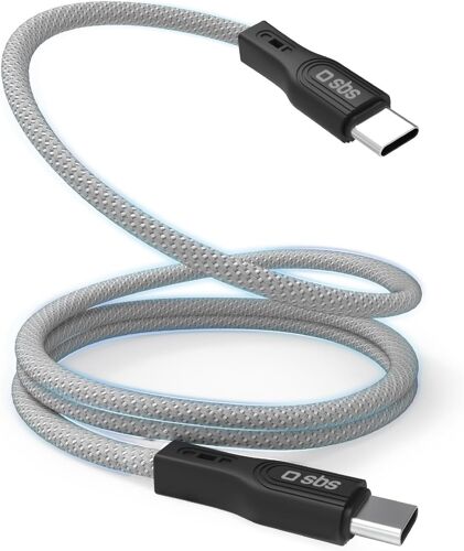 KALANKA-Câble USB-C magnétique tressé, sans enchevêtrement, recharge 60 W, transfert de données 480 Mbit/s, compatible smartphone, tablette, ordinateur portable, 1 mètre, noir