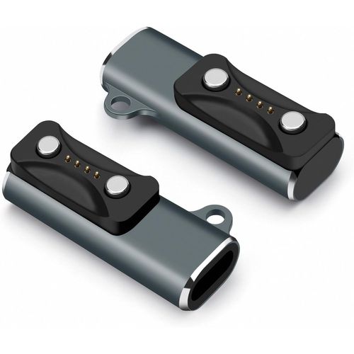Wqd-Adaptateur De Charge Pour Montre Polar, Adaptateur De Charge Usb-C Avec Porte-Clés Portable, Compatible Avec Polar Vantage V3/Pacer/Pro/Vantage M3 /Ignite 3/Grit X2, Gris