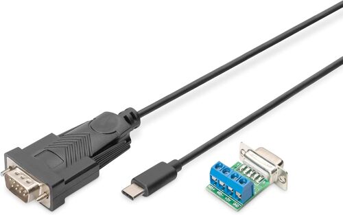 KAL-Adaptateur USB vers série - Convertisseur RS485 - USB 2.0 type-C vers DSUB 9M - chipset FTDI FT232RL - 1 m de câble de raccordement