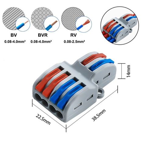 Connecteur d'épissure de câble électrique compact universel,mini terminal de nuit rapide,petit terminal électrique - SPL-42[F246]