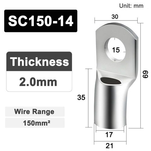 Connecteur de fil de terminal de SC politiquement als,anneau de connecteur de câble électrique- [SC150-14]-10 PCS