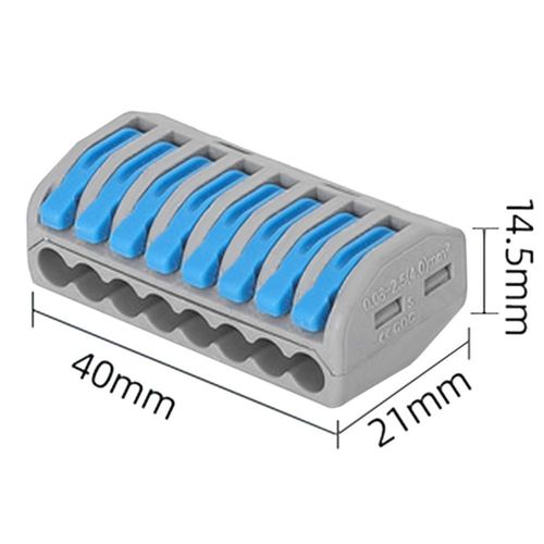 Borniers rapides et compacts universels,épissure de câble électrique,petits borniers enfichables,mini pièces de - blue-218[F8]