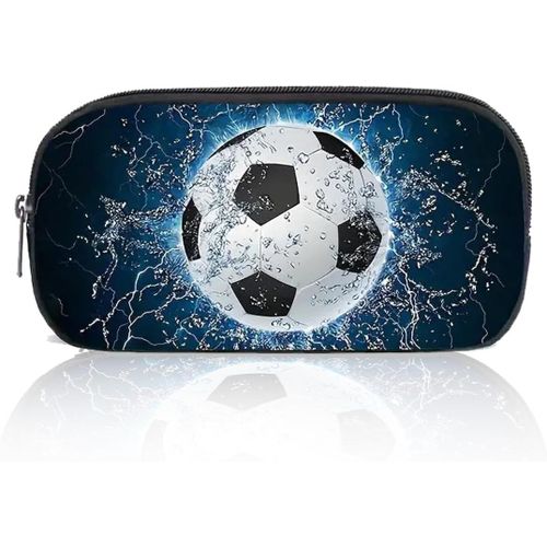 Trousse Scolaire Garcon, Trousse Foot, Trousse À Crayons Garçons Football, Trousse Ecole Garçon, Trousse De Papeterie, Grande Capacité Étui À Crayons, Pour Garçons Enfants Lycée Bureau Collège