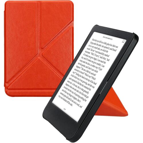 KALANKA-Étui Compatible avec Kobo Clara BW/Colour Coque - Étui à Rabat magnétique Tablette eReader Similicuir - Orange