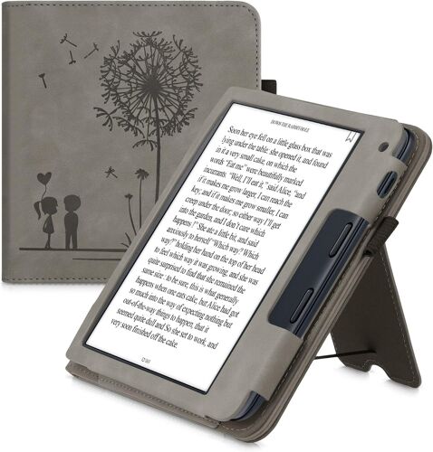 Étui Compatible Avec Kobo Libra 2 Coque - Étui À Rabat Magnétique Tablette Ereader Daim Synthétique - Gris[KIN910664]