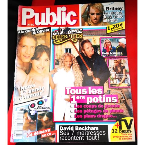 Public N°40 19/4/2004 Britney Spears /David Beckham...