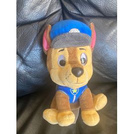 Peluche Chase la pat patrouille bleu et beige assis 17cm