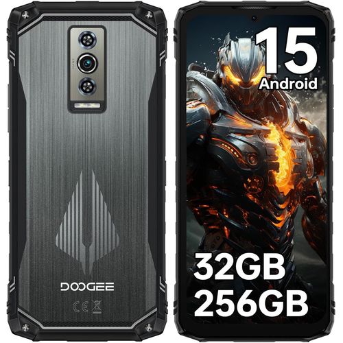 DOOGEE Blade 10 Pro Energy Smartphone Incassable 32Go RAM+256Go ROM, Smartphone Android 15, Écran 6.56 HD+ 90Hz, 50MP+8MP, Batterie 6150mAh, Octa Core, 4.5G/NFC/10.7mm/Double SIM/Face ID, Noir