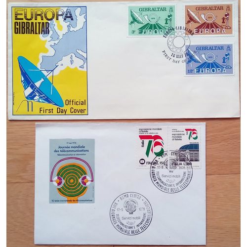 Lot 9 Enveloppes Ou Cartes Postales 1er Jour Fdc Divers Pays (Maroc, Andorre, Gibraltar, Wallis Et Futuna, Autriche, Espagne, Italie, Yougoslavie)