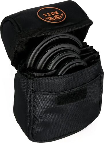 Pochette de Filtre pour Objectif | Peut contenir 5 filtres jusqu'à 86 mm | Étui de Protection Durable résistant à l'eau et à la poussière avec Doublure intérieure Amovible
