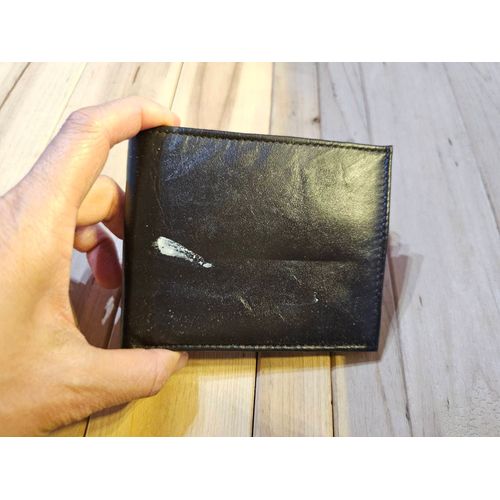 Portefeuille en cuir marron foncé