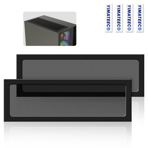 Filtre Poussière 360mm Magnétique Filtre Ventilateur en Maille Grille de Protection pour Boîtier d'Ordinateur Dissipateur Refroidisseur (NYLON, 120 * 360mm, 2 Pièces, Noir)