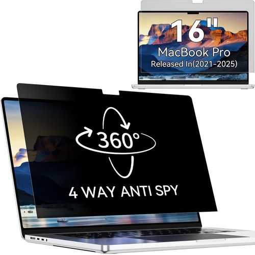 360° Filtre De Confidentialité Pour Macbook Pro 16 Pouces (2021-2024, M1,M2,M3,M4),Filtre Anti Espion Protection Ecran,Laptop Privacy Screen Pour Mac 16,2""[ZHUJ4541]
