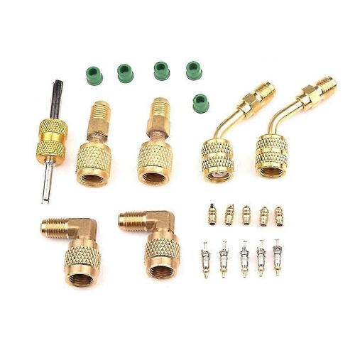 Kit D'adaptateur R410 Ensemble De Pompes À Vide Mini Split En Métal Connecteur De Convertisseur R410 Robuste Adaptateur 1/4sae À 5/16sae