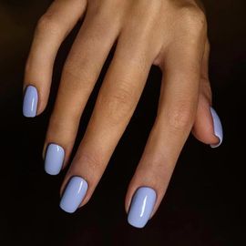 Kal-24 Pièces Faux Ongles Court Carré Français Couleur Pure Press On Nails Naturel Ongles Artificiels Couverture Complète Acrylique Faux Ongles À Coller Pour Femmes Et Filles - Violet Lavande 