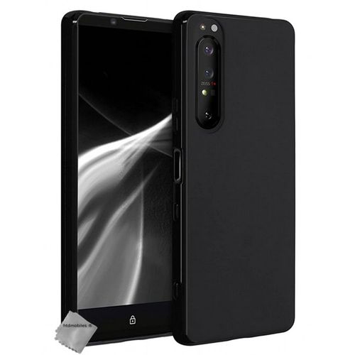 Housse Etui Coque Silicone Gel Fine Pour Sony Xperia 1 Iii + Verre Trempe - Noir