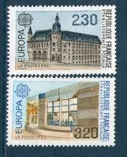 Europa : Bâtiments Postaux D'Hier Et D'Aujourd'Hui La Paire Année 1990 N° 2642 2643 Yvert Et Tellier Luxe