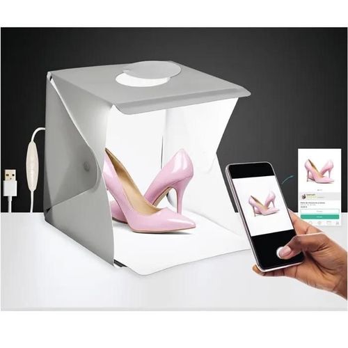 Boite À Lumière Lumineuse Studio Photo Box Blanche 35 Leds Studio Pliable 40x40x40cm Blogger