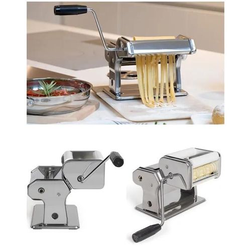 Machine à pâtes - Laminoir - Électrique - Acier inoxydable - 9 positions - 6 pièces