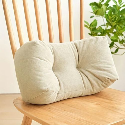 Oreiller De Chevet Épais Et Polyvalent,Style Vintage,Lavable En Machine,En Polyester,Pour Chaise De Bureau,Décoration De Maison,Oreiller En Peluche--1pc White