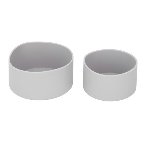 Couvercle De Manchon InféRieur De Bouteille D'eau De Protection De Botte De Pare-Chocs En Silicone De 2 PièCes Pour La Tasse Thermique D'espace Gris