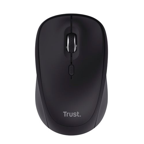Trust Yuki Souris sans Fil Silencieuse Bluetooth + 2.4GHz avec Pile pour Gauchers et Droitiers, 75% Plastique Recyclé, Souris Bluetooth Compacte Multi-appareils PC Portable iOS Android Mac