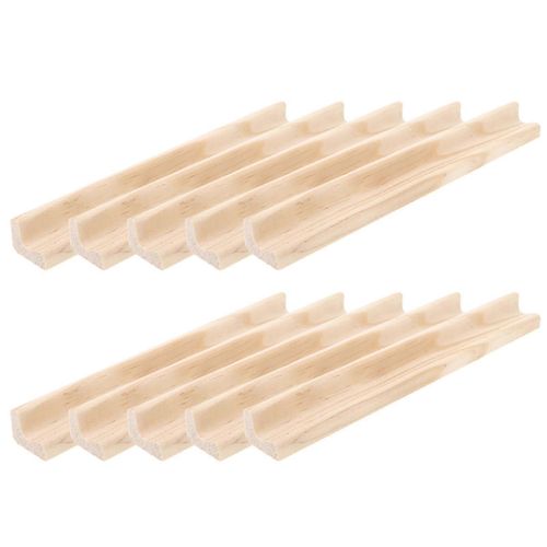 Lot De 6 Supports De Dominos En Bois Brut Pour Tuiles De Scrabble, Plateaux D'affichage De Lettres En Bois, Remplacement Pour Bricolage, Fournitures De Jeux De Societe, 19 Cm( Kaki)