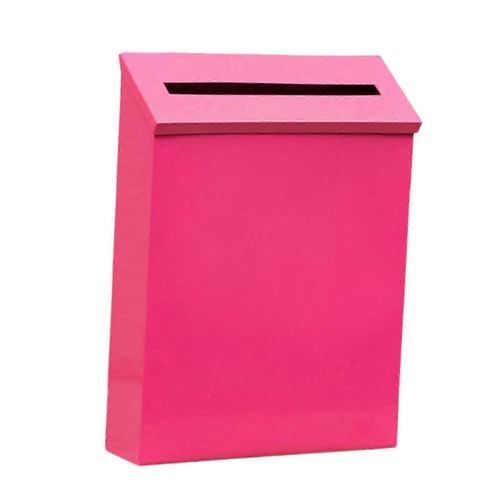Boite aux lettres murale, grande capacite, en metal, pour l'exterieur, 2,6 m x 6 m x 3,4 m( Rose Rouge)