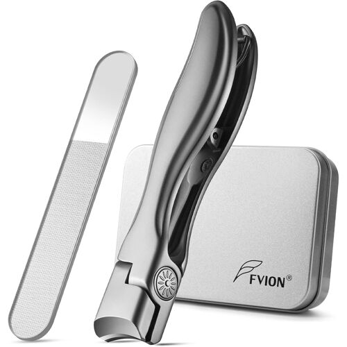 Jgd-Coupe-Ongles Pour Ongles Épais, Ensemble De Manicur Pointu À Large Mâchoire En Acier Inoxydable Pour Hommes Femmes, Coupe Ongles Avec Réservoir Et Lime À Ongles 