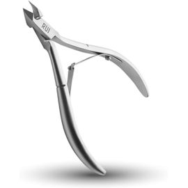 Hthed-Coupe Cuticules Professionnelle | Pince À Cuticules De Précision En Acier Inoxydable De Qualité Chirurgicale, Poignée Française, Ressort Double, Ouverture De 5 Mm (Half Jaw) 