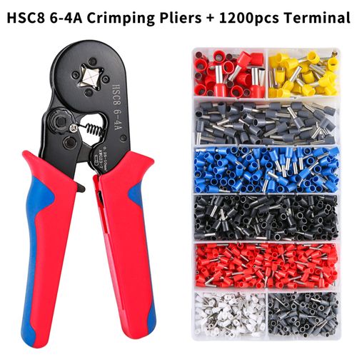 Pince à sertir HSC8 6-4A,fil de sertissage de borne tubulaire,mini outils de sertissage,kit électrique domestique - HSC8 6-4 1200pcs