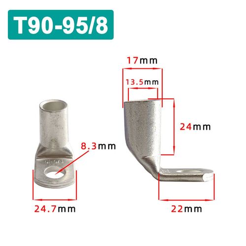 Connecteur de Câble Électrique en Cuivre Plaqué 18/18 à Angle Droit pour Automobile,T90- T90-95-8[E9]