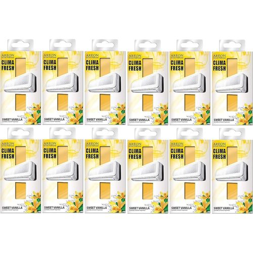 Clima Fresh Désodorisant Maison Vanille Douce Climatiseur Rafraichisseur D Air Sweet Vanilla Lot De 12
